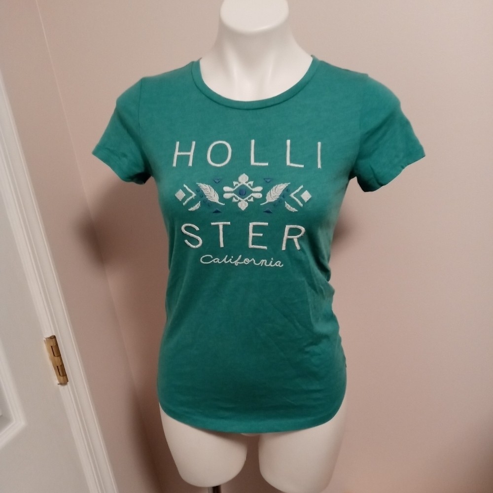 Hollister teal short sleeve t-shirt